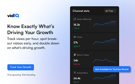 vidIQ Vision for YouTube screenshot