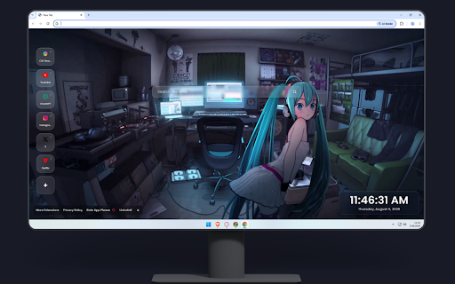 Hatsune Miku's Room Live Wallpaper screenshot