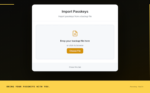 Passkey Vault screenshot