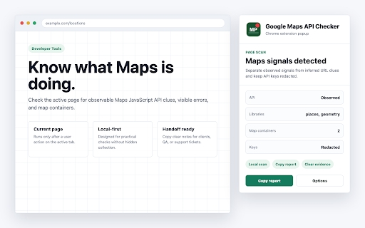 Google Maps API Checker screenshot