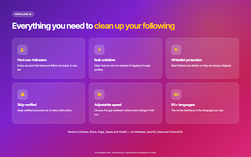 Unfollow AI - Followers & Unfollowers Tracker screenshot