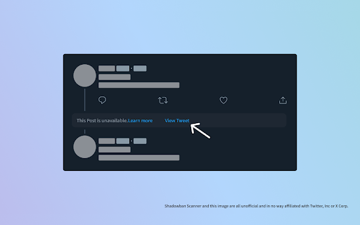 Shadowban Scanner for Twitter / X screenshot