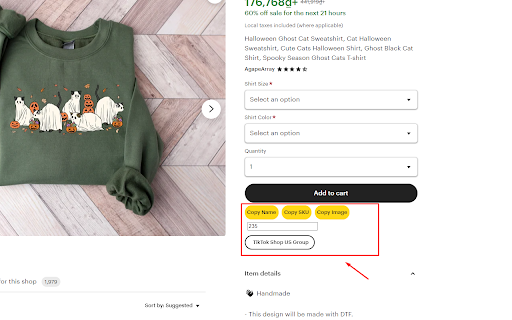 Etsy Copy MetaData screenshot