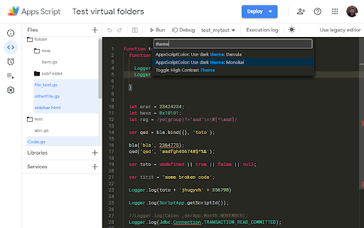 AppsScript Color screenshot