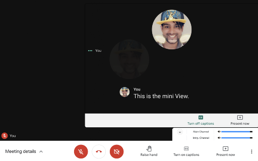 Simultaneous Interpretation For Google Meet screenshot