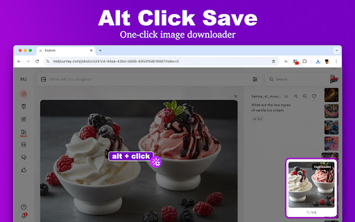 Alt Click Save-One Click Image Downloader screenshot