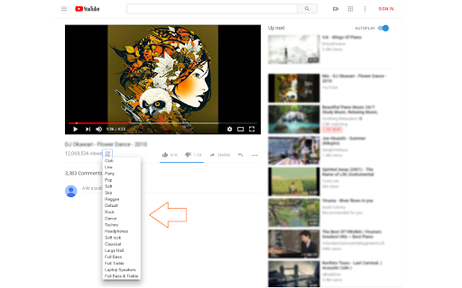 Equalizer for YouTube™ screenshot