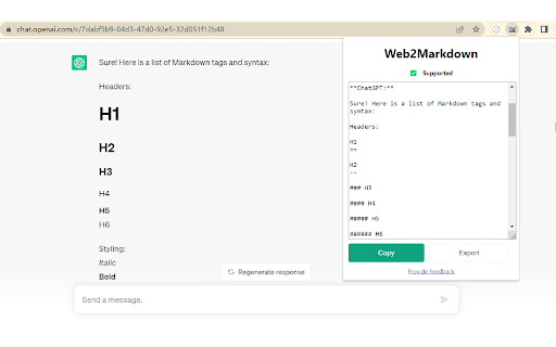 Web2Markdown - Markdown Web Clipper screenshot