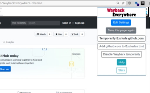Wayback Everywhere screenshot