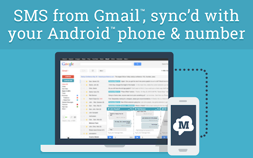 SMS from Gmail ™ & Facebook™ (MightyText) screenshot