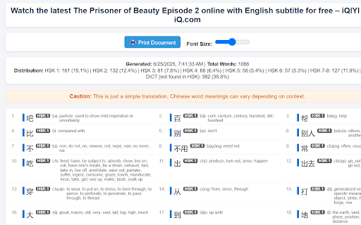 LangPrint Subtitle Player screenshot
