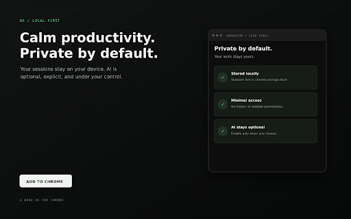 Momentum OS - Tab Session Manager screenshot