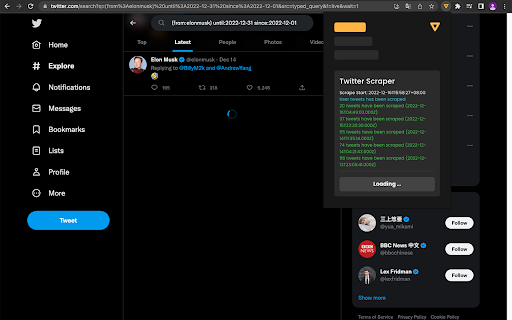X Twitter Scraper screenshot