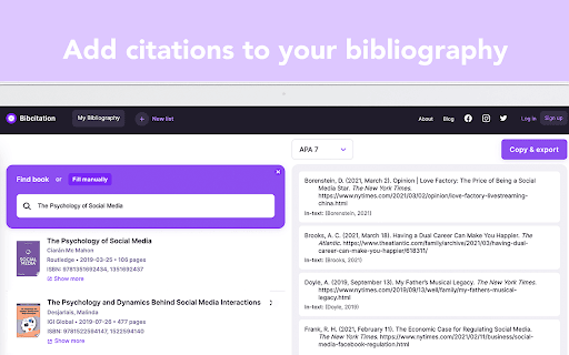 Bibcitation Bibliography & Citation Generator screenshot