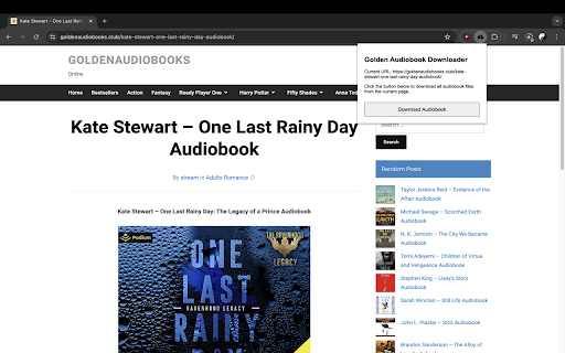 Golden Audiobook Downloader screenshot