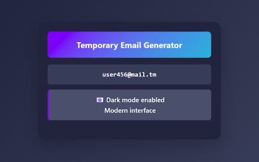 Temporary Email Generator screenshot