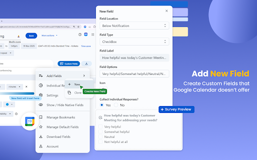 Custom Fields for Google Calendar™ screenshot