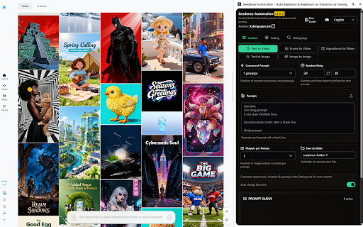 Seedance Automation - Auto Seedance & Seedream on Dreamina or Jimeng screenshot
