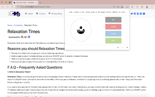 Relaxation Times screenshot