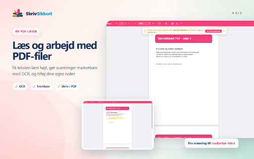 SkrivSikkert - Prisvindende læse- og skrivehjælp screenshot