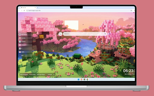 Minecraft Cherry Blossom Live Wallpaper screenshot