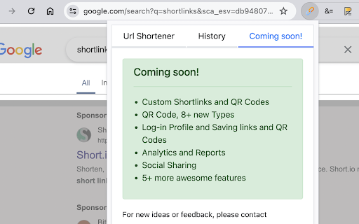 Url Shortener for Google Chrome™ screenshot