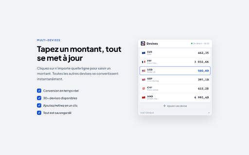 Convertisseur Monnaie & Devises — Euro Dollar Franc Suisse screenshot