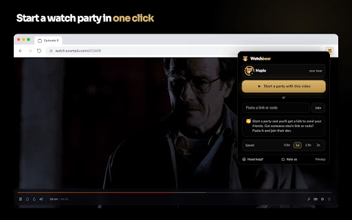 Watchbear: Watch Party & Watch Together Sync screenshot