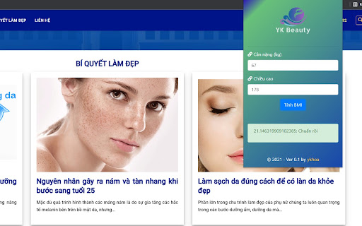 Đo sức khỏe để thẩm mỹ bằng BMI screenshot