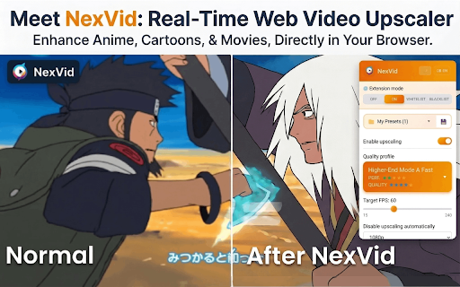 NexVid - Real-time Video Upscaler & Enhancer screenshot