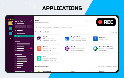 Screen Recorder for Tabs, Desktop, and Apps screenshot