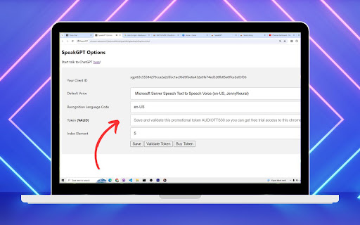 SpeakGPT screenshot