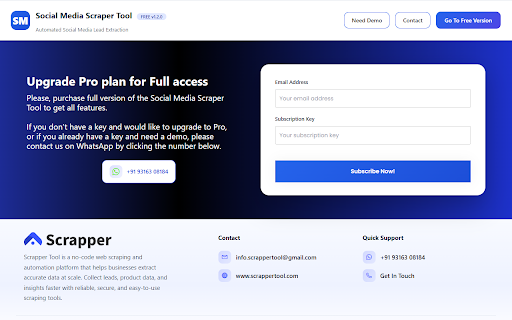 Social Media Scraper Tool – Extract Public Data & Leads screenshot