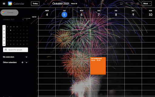 Custom Calendar Background screenshot