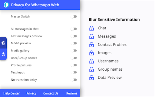 Privacy Extension for WA Web screenshot