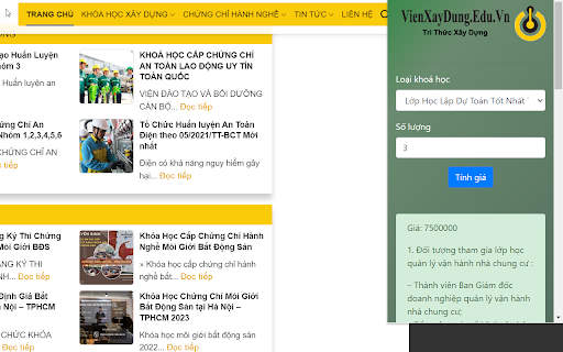 Viện Xây Dựng screenshot