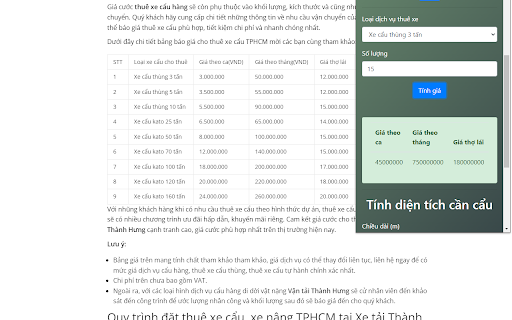 Thuê Xe Cẩu TPHCM screenshot