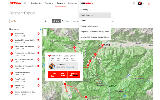 VeloViewer Strava Plugin screenshot