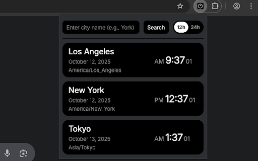 World Clocks screenshot