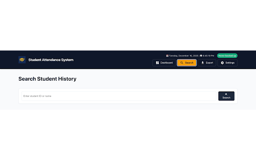 SAS - Student Attendance System screenshot