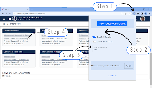 UCP Grade Calculate screenshot