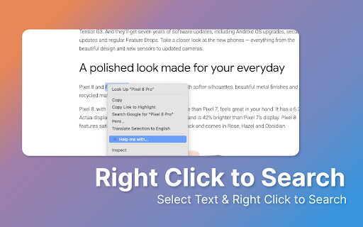 Help me with - Search Gemini Anywhere screenshot