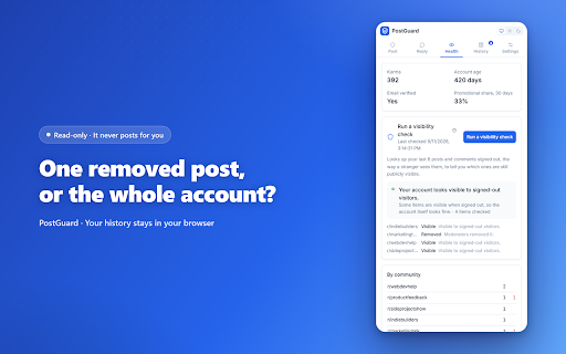 PostGuard for Reddit screenshot