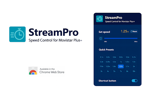 StreamPro: Speed Control works with Movistar Plus+ screenshot