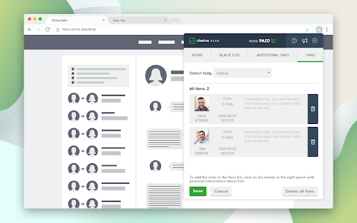 Prime/TalkyTimes/Amour ChatOS chats screenshot