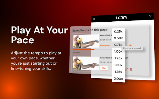 Create Video Loops From Guitar Tutorials on YouTube™ - Loopi screenshot