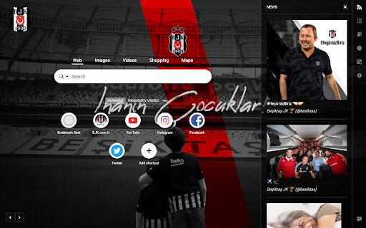 Beşiktaş JK Anasayfa screenshot