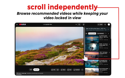 YouTube Control — Dock Comments to Sidebar, Split Player & Theater Max screenshot