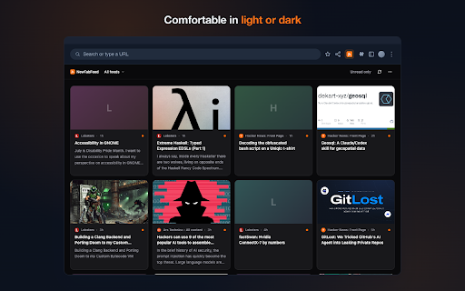 NewTabFeed screenshot