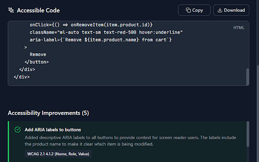 WCAG Accessibility Converter screenshot